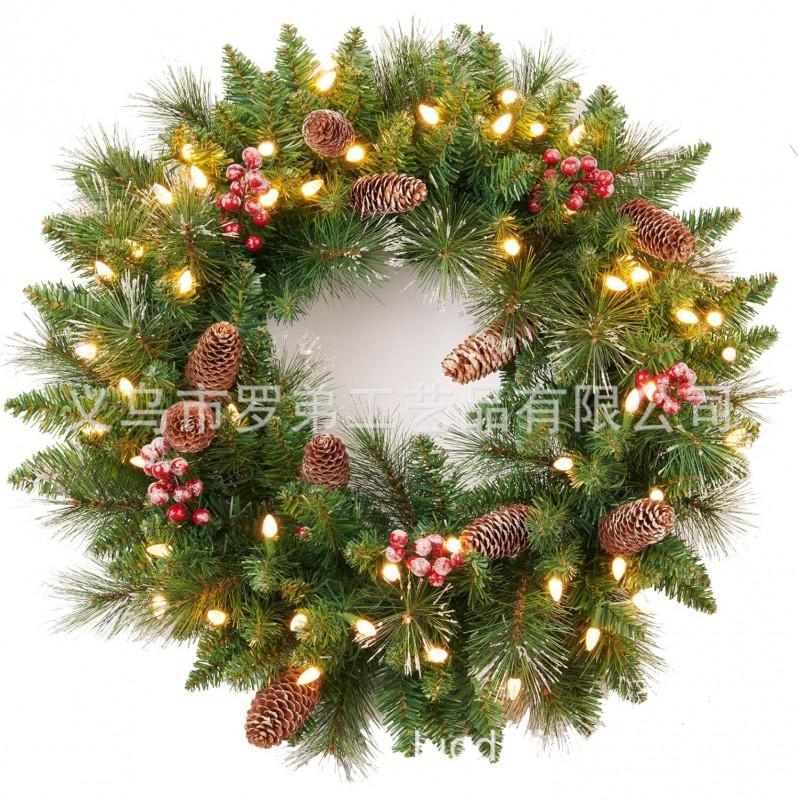 Christmas Wreath Door Hanging Decor Home Mall Window Party Festive Simulation Ornament