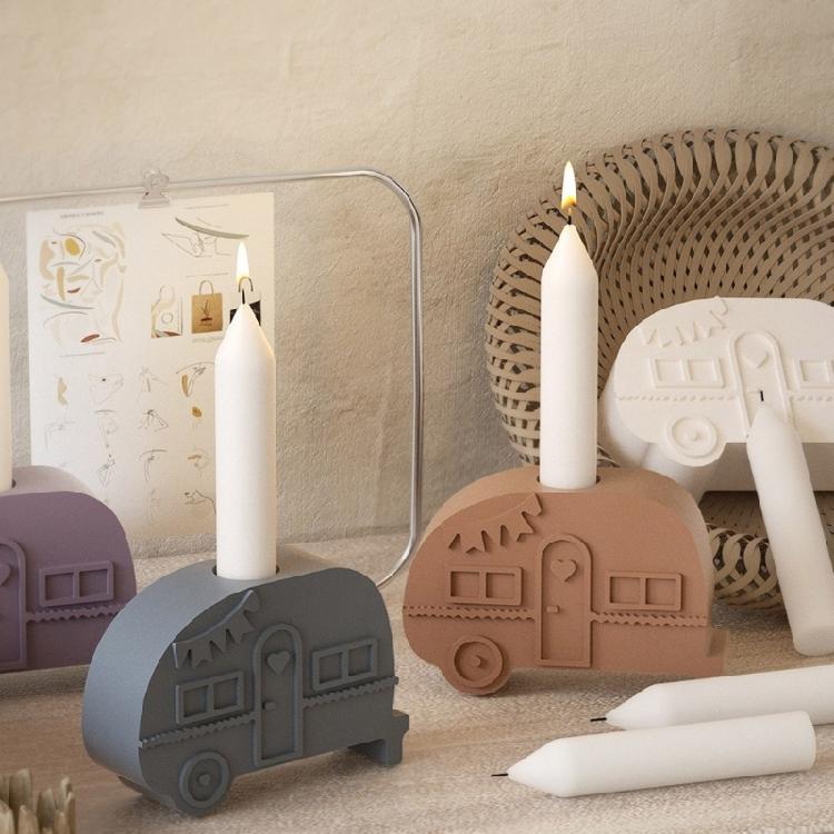 Multipurpose Silicone Caste Mold Set Accessory Portable for Handmade Resin and Plaster Candle Stands Decoration