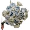 Artificial Camellia Bouquet for Home Decor and Wedding Photography Props Cloth Material 30cm Length 16cm Diameter