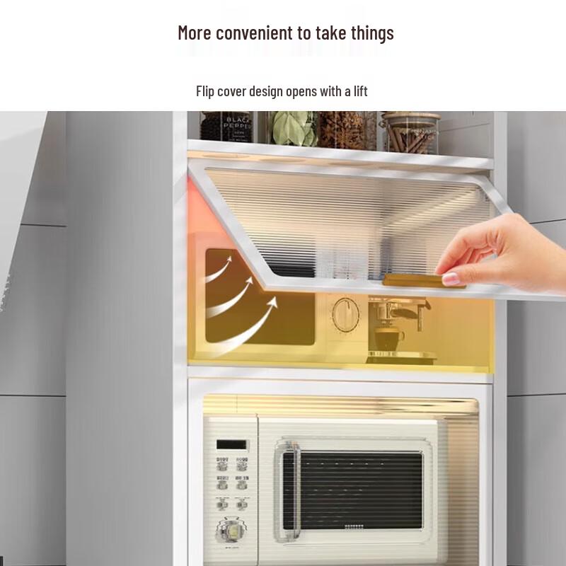 Flip-Top Dustproof Oven Storage Cabinet