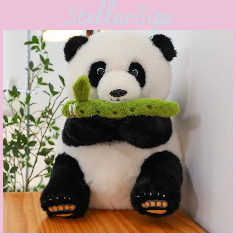 Bamboo Flute Panda Plush Toys Cute Cartoon Childrens Sleep With Dolls Gifts