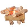 Hyack Nordic Interior Decor, Stylish Gift, Driftwood Candle Holder, Relaxing Glass Candlestick [Parallel Import]