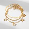 Creative Snake Bone Chain Butterfly Pendant Anklet Punk Style Personality Temperament Alloy Multilayer Anklet Female