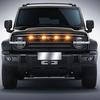 4Pcs/set Car LED Grille Light Yellow Amber Lights Universal  Front Grille Running Lights Wire Fog Lamps Modify Cars Accessories