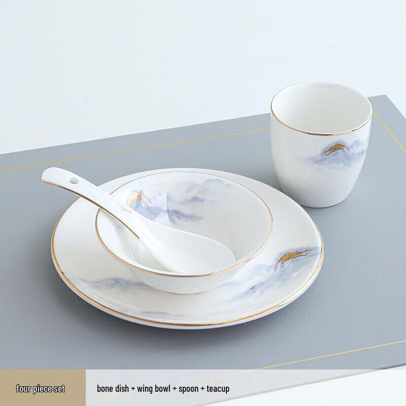 Golden Mountain Design New Chinese Ceramic Dining Set
