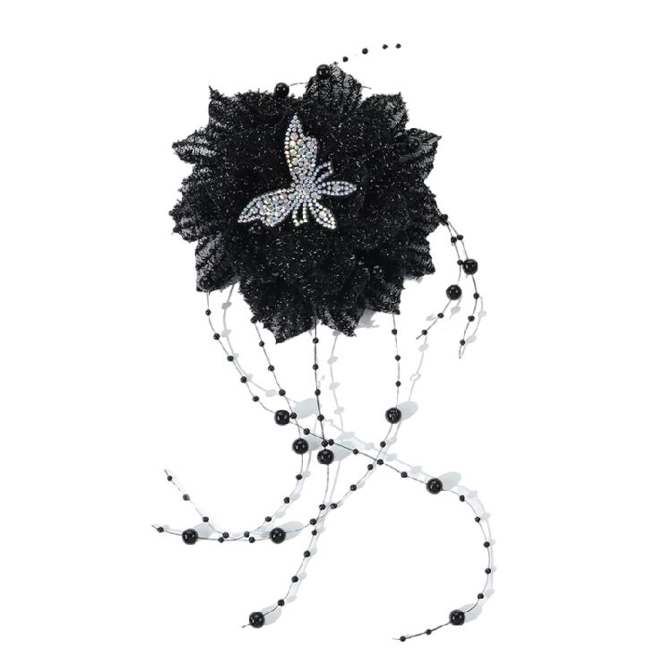 Sewing Appliques Butterfly Lace Flower for Handmade Project Scarves Brooch Hat