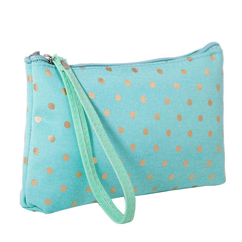 Tragbare Girly Highlight Print Make-up & Toilettenartikel Reißverschluss Clutch Tasche