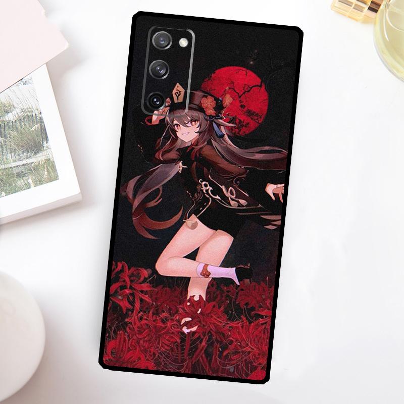 Genshin Impact Hutao Case For Samsung Galaxy S24 S23 S22 Ultra S21 S20 FE Note 10 Plus Note 20 S8 S9 S10 Cover