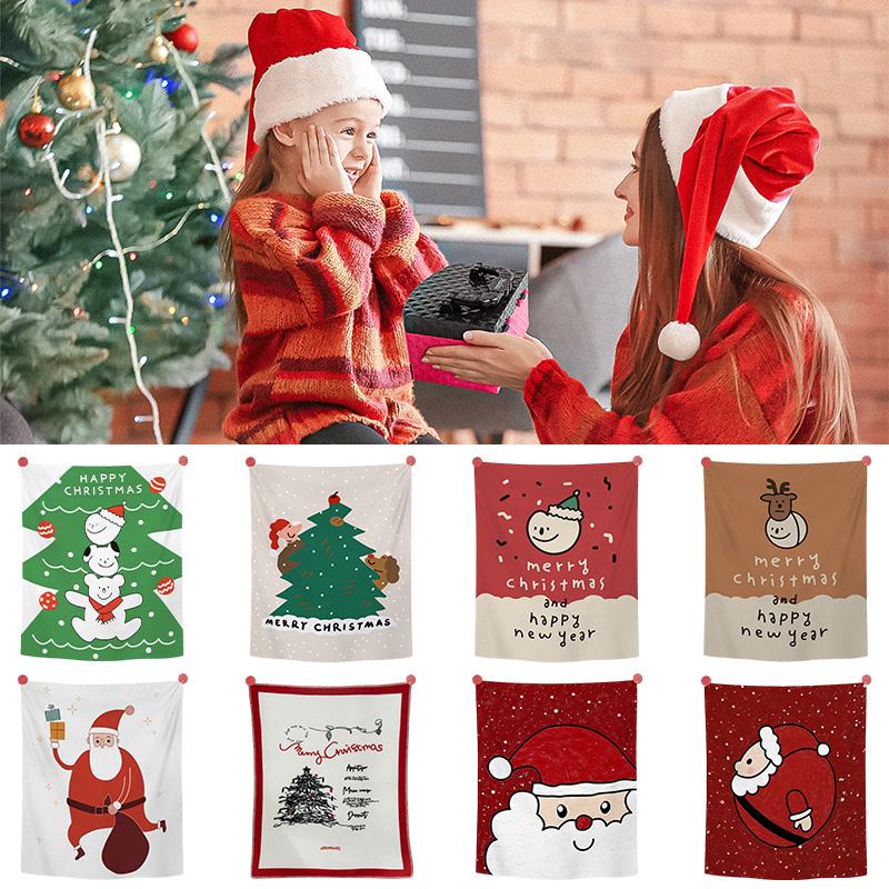 Christmas Hanging Cloth Wall Tapestry Accessorie Home Decoration Christmas New Year Decoration Room Aesthetic Accessories