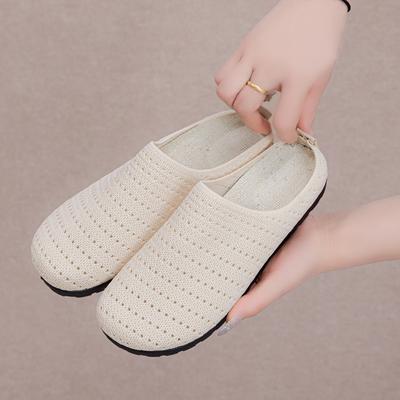Sapatos Confortáveis de Solado Macio Sandálias Planas Respiráveis Sapatos Femininos Chinelos