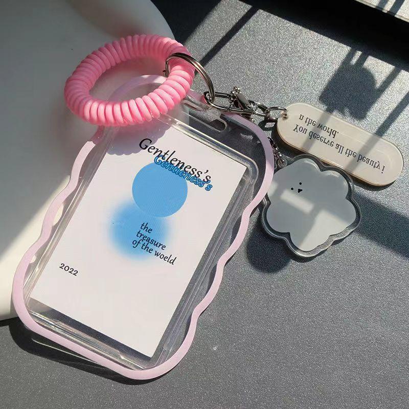 Kpop Idol držák na kartu Kawaii Kreslená kočka Rodinný přítel Organizér obrázků Měkká silikonová sběrnice Držák studentské karty Student