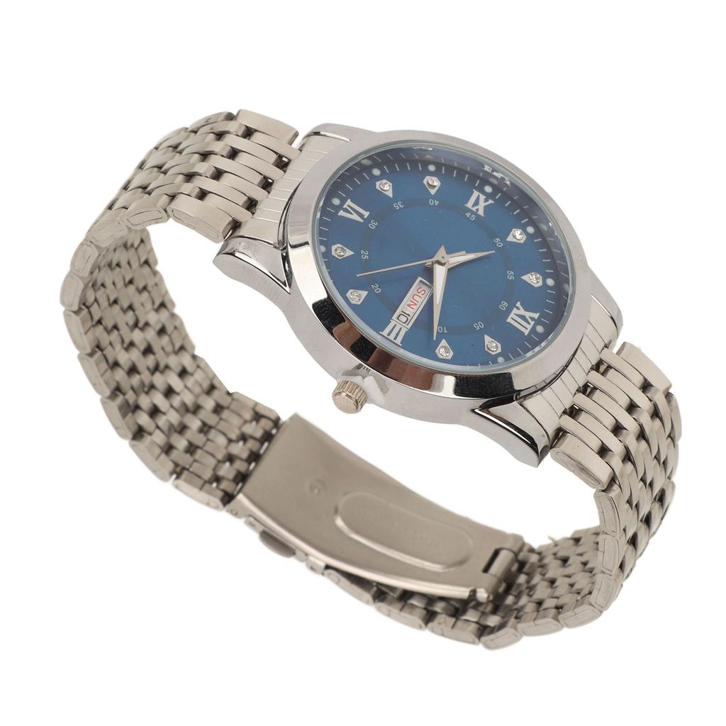 Watch for Men Quartz Day Date Waterproof Casual Luxury Luminous Fashion Dress Watch with Alloy