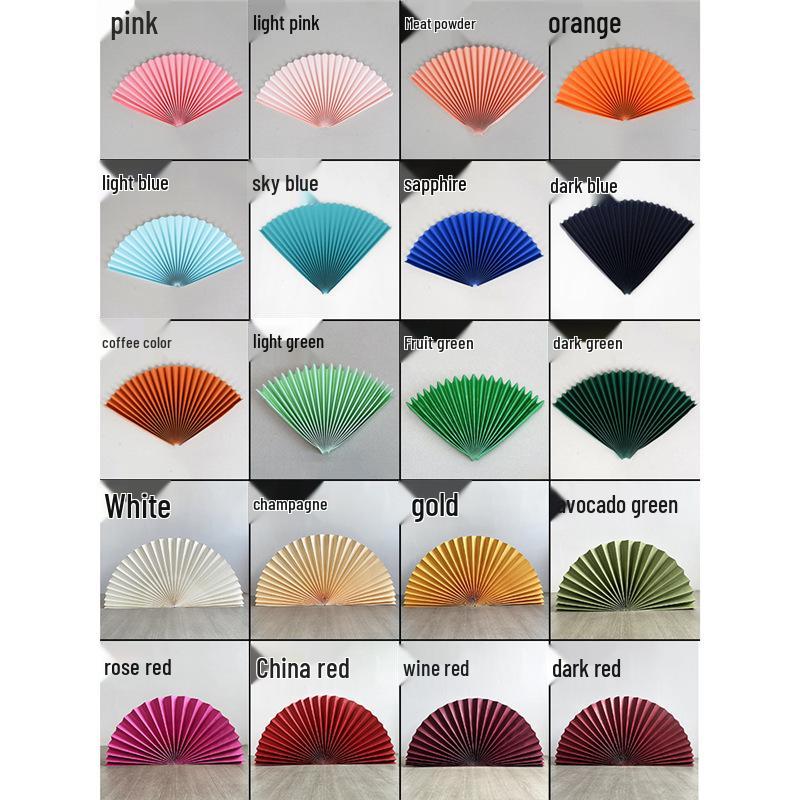 Roter halbkreisförmiger Bambuspapierfächer für Hochzeits- und Eventdekoration