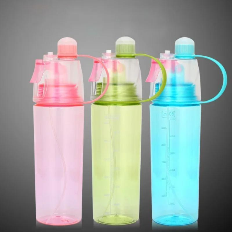 Nuove Tazze Portatili da Esterno 1 Pezzo 600ml Borraccia per Ragazze Sport all'Aperto Tazza Fitness Grande Capacità Spray-Free Borraccia