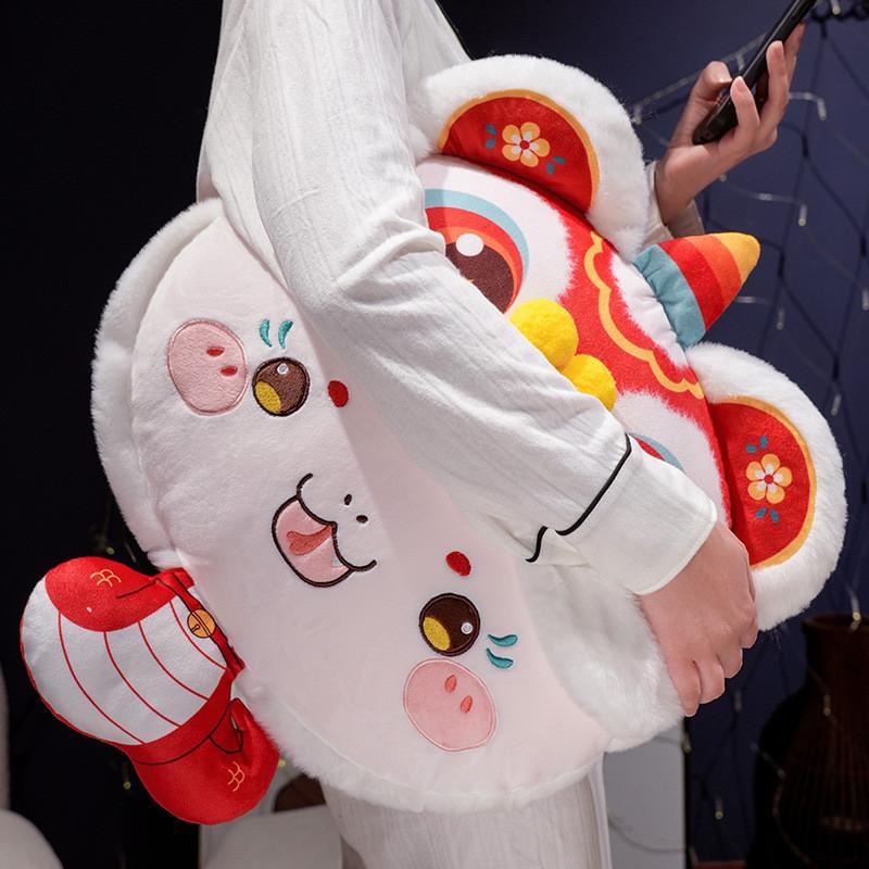 Year Of The Snake Mascot Lion Dance Snake 2in1 Throw Pillow Quilt Gift Blanket