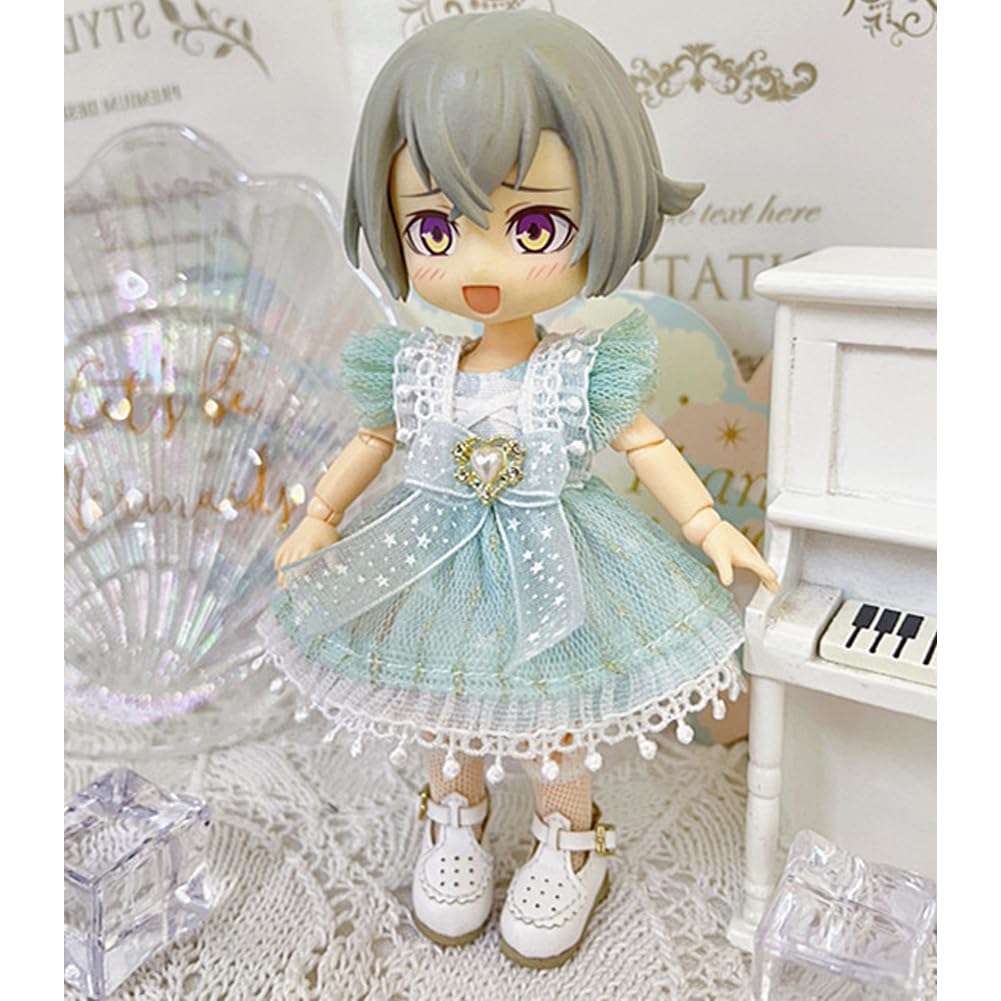 rakulifey Obitsu 11 Clothing Dress, Green, Clothing, OB11 Size Outfit, Lolita Clothes, 11cm Obitsu Body Supplies