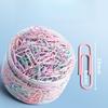 100PCS Colorful Paper Clips Office Supplies Paper Clip Large File Bookmark Paper Clip U-shaped Buckle Office Supplies