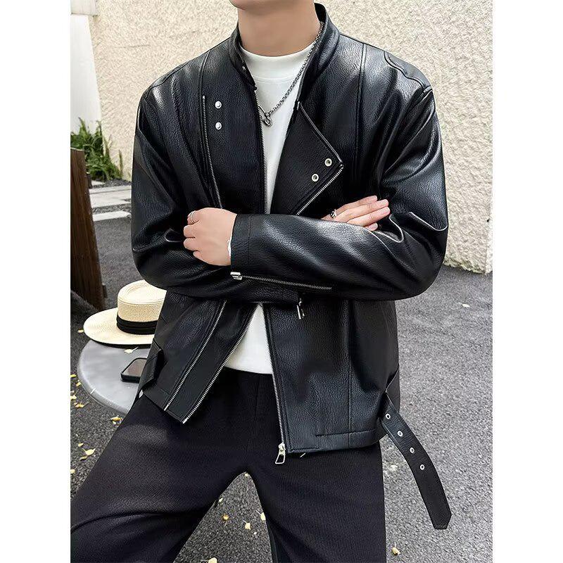 Men's Black Winter Lambswool Berber Fleece Jacket - Thick, Trendy, Fur-Lined, Lapel, Large Size Coat