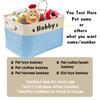 Personalized Pet Storage Box Free Custom Dog Storage Baskets For Dog Toys Clothes No Smell Free Print Dogs Name With Cute Paw