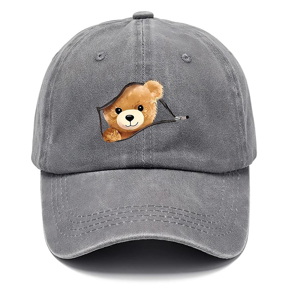 1pc of Cartoon Bear Design Cap Caps for Ladies Casual Outdoor HeadwearCaps for Gents Father Caps Appropriate for Any Season