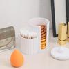 Dual-Slot Cotton Swab Holder Open Makeup Remover Pad Organizer Simple And Storage Box With 2 Dispensing Holes