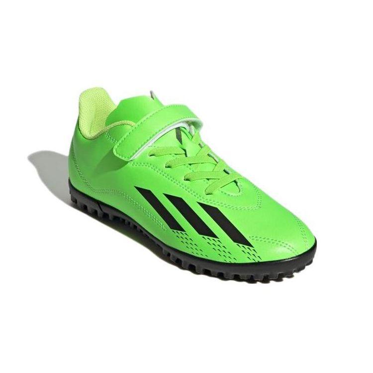 Adidas X Speedportal.4 H&L TF Durable Low-Top Kids Football Shoes Fluorescent Green Kids Football Shoes GW8501