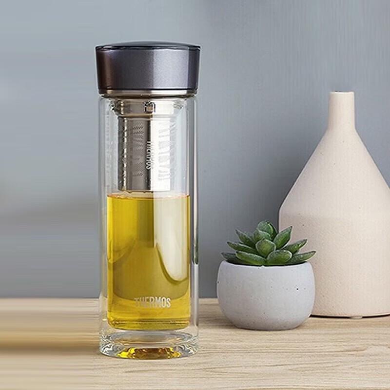 THERMOS Double-Layer Glass Tea Infuser Bottle