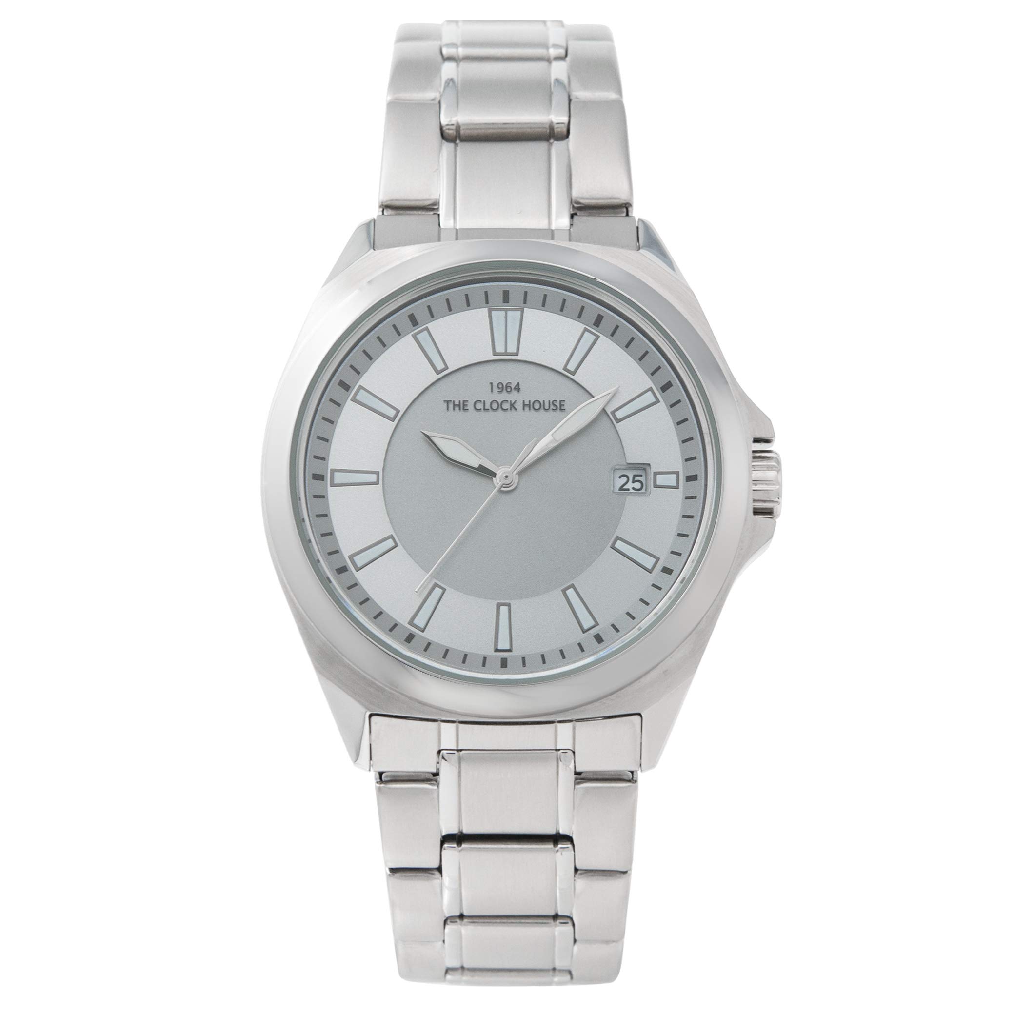 [THE CLOCK HOUSE] THE CLOCK HOUSE Men s Solar Watch, Business/Casual Style, MBC1004-GY2A