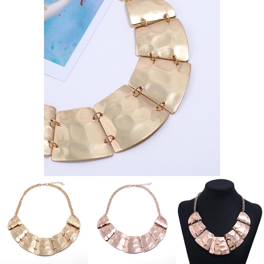 Euro Style Metal Necklace With Electroplated Surface For Stylish