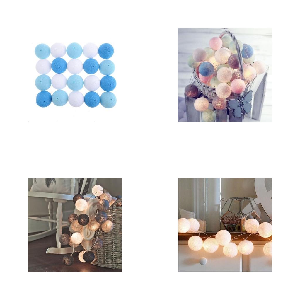 Elegant 20 Led Colorful Cotton Ball Fairy Lights For Holiday Decor And Gatherings