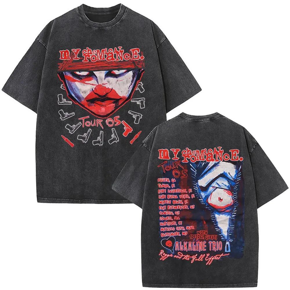 Rock Band My Chemical Romance Ausgewaschenes T-Shirt Long Live The Black Parade Tour 2026 Gothic T-Shirts Herren Damen Übergroße T-Shirts