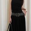 Simple Rivet Cowgirl Belt Harajuku Suede Wide Waistband Round Buckle Aesthetic PU Leather Belt Clothing Accessories