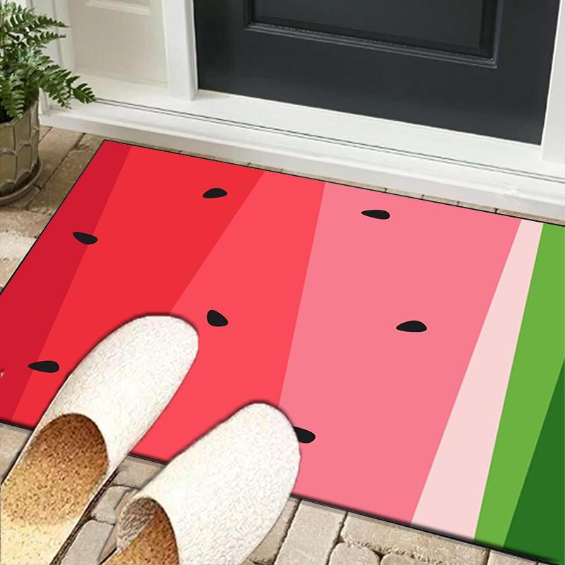 Watermelon Slice Pattern Office Rug Chair Mat, Entryway Carpet, Suitable for Front Door, Bedroom, Living Room, Desk, Holiday Gift