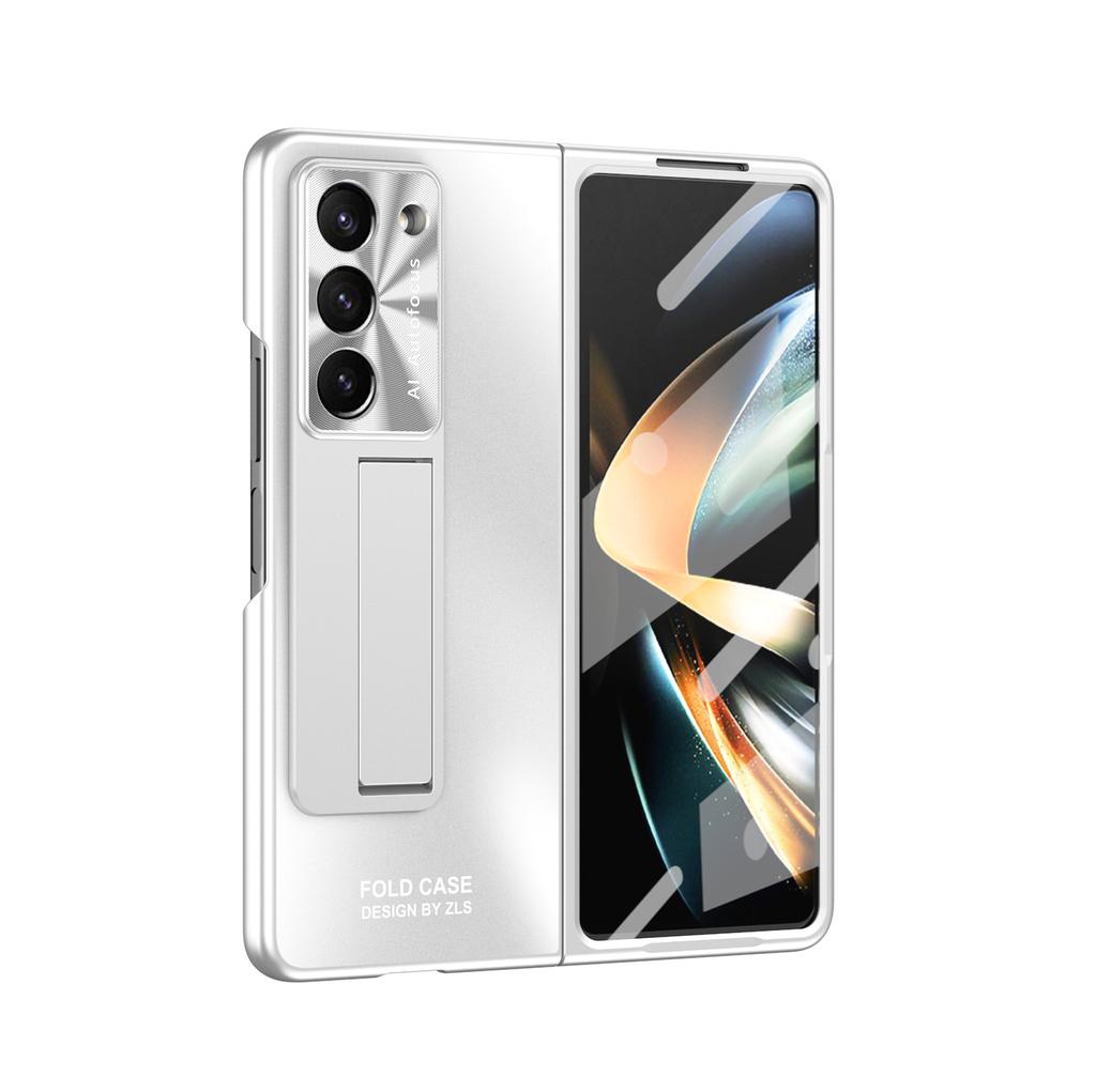Mattierte Kunststoffhülle Slim Stifthalter Ständer Schutzfolienabdeckung für Samsung Galaxy Fold 6 5 4 3 Ständerhülle mit Halter