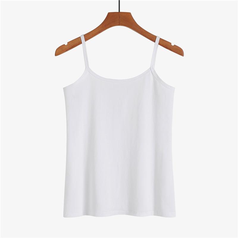 Pure Cotton White Backing Small Suspender Vest Women's Summer Inner and Outer Wear Trendy Sexy Sleeveless Top Summer