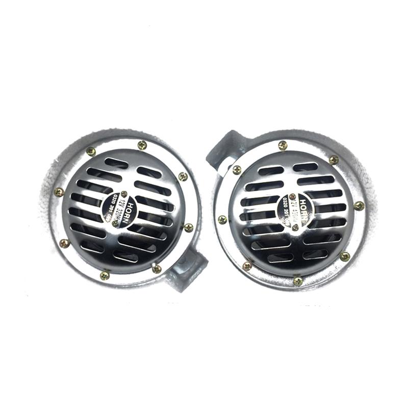 2PCS Universal Waterproof 12V Hi Low Tone Motorcycle Car Electric Super Horn Electric Disc Speaker Car Reversing Horn