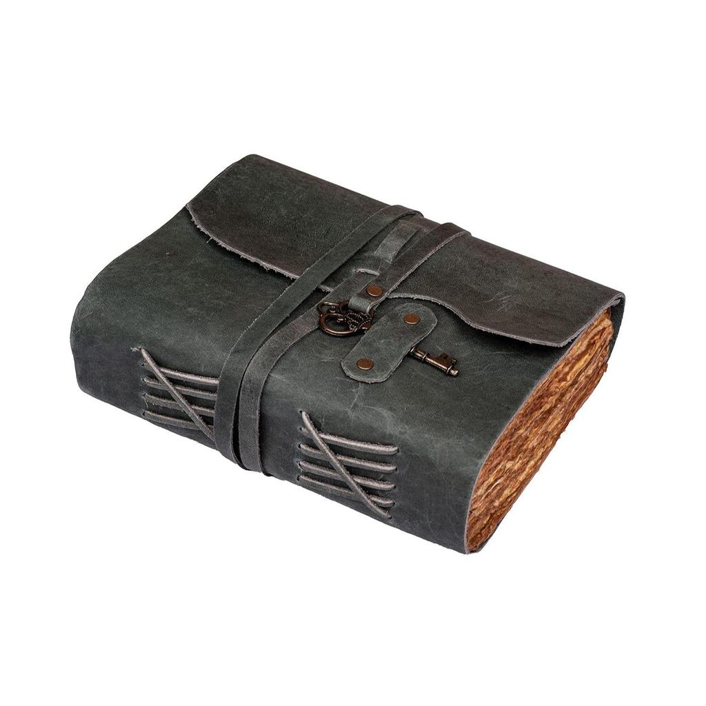 Genuine Leather Diary | Vintage Handmade Leather Journal | Premium Antique Key Closure |