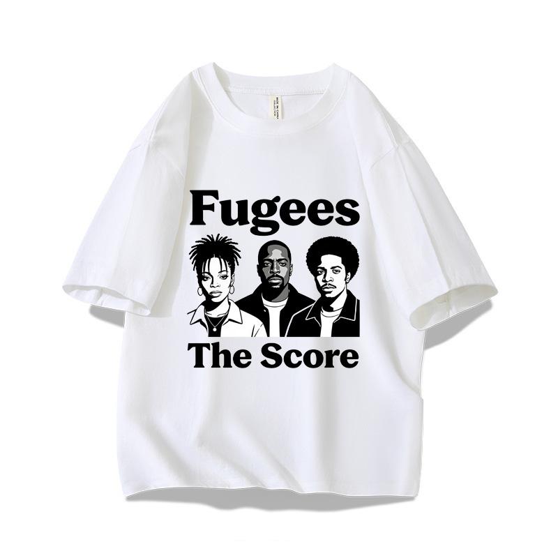 

Summer Fugees T Shirt Unisex 100 Cotton Unisex and Wowen 90s Hip Hop Classic Casual Short Sleeve Streetwear Oversized Tops L