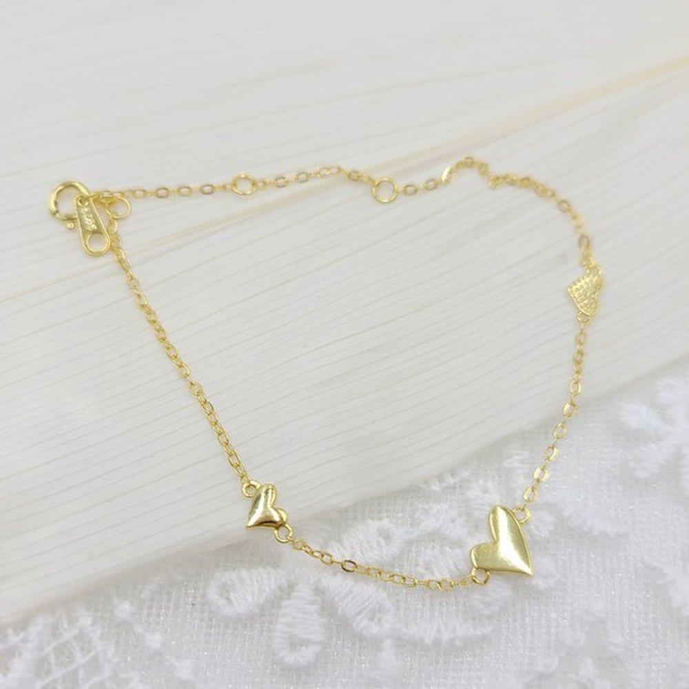 14K Silver Sweet Heart Chain 925 Bracelet