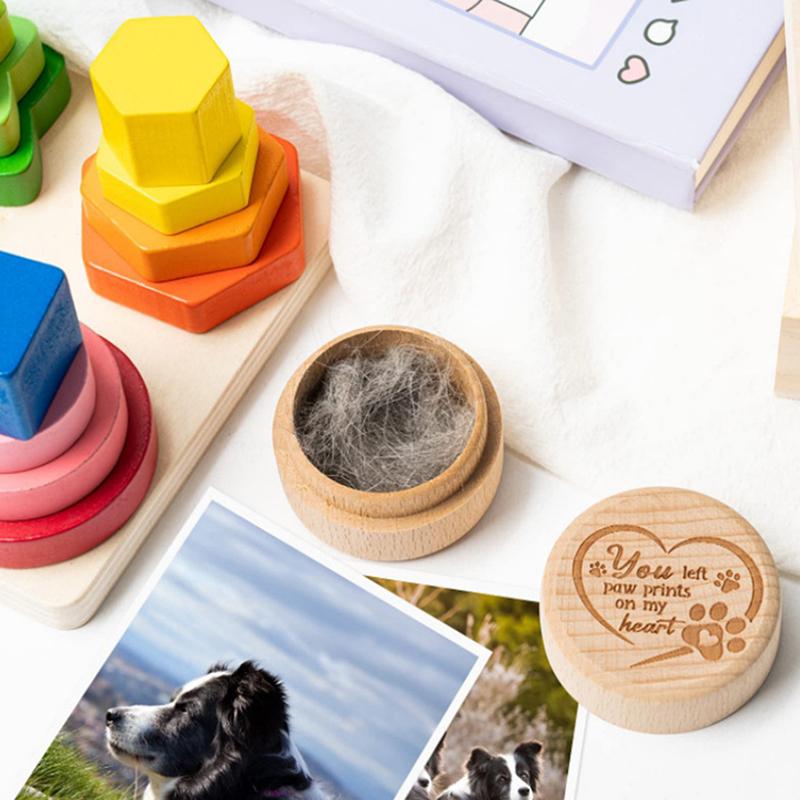 Dog Hair Keepsake Box Wood Pet Hair Keepsake Box Durable Pet Memorial Box Tooth Collection Memorial Box For Dog And Cat Ashes