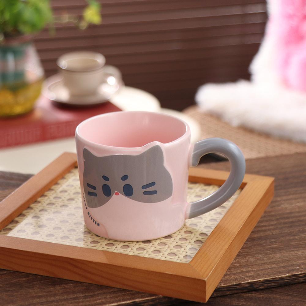Cat Pattern Cat Coffee Cup Cute Design Milk Cup Creative Gift Drinking Cup Breakfast Use
