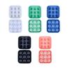 Ice Cube Mold Covered Dust-Proof Silicone Ice Cube Maker with Water-Draining Design 9-Compartment Food-Grade Silicone Football Shape Ice Ball Tray