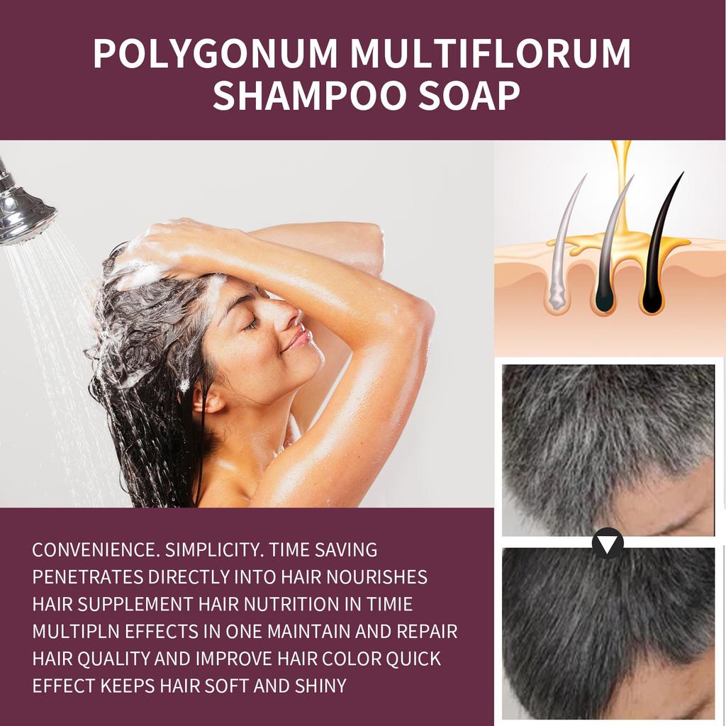 Polygonum Multiflorum Shampoo Soap Restores Blacks Hair Brightens Hair Strengthens And Nourishes Root