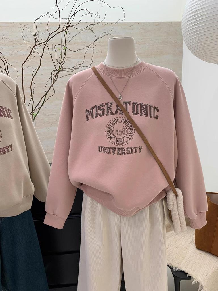 Women's Crew Neck Sweatshirt - Stylish for Spring & Autumn 2025, Perfect As an Autumn/Winter Layer, Long-Sleeve Design