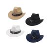 Western Cowboy Hat Women Men Decor Classic Western Cowgirl Hat Sun Protection Hat for Gift Winter Fall Party Costume Accessories