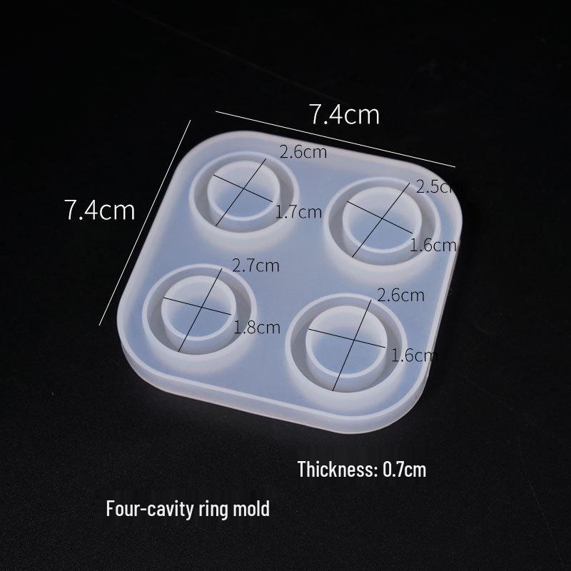 DIY-Silikonform für Kristall-Epoxidharz-Schmuck - Runde und Sechsfach-Gitter-Designs