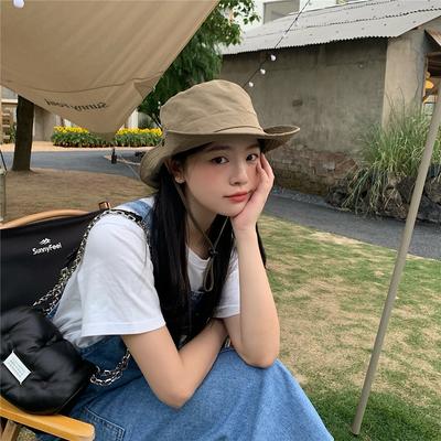 Western Cowboy Hat Women's Camping Bucket Hat Summer Outdoor Sun Protection Visor Hat Quick Drying Mountaineering Sun Hat Men's Tide