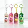 Waterproof Keychain Pill Organizer Tulip Pattern Portable Compact Pill Case Small for Outdoor Activities Daily Medication Carry