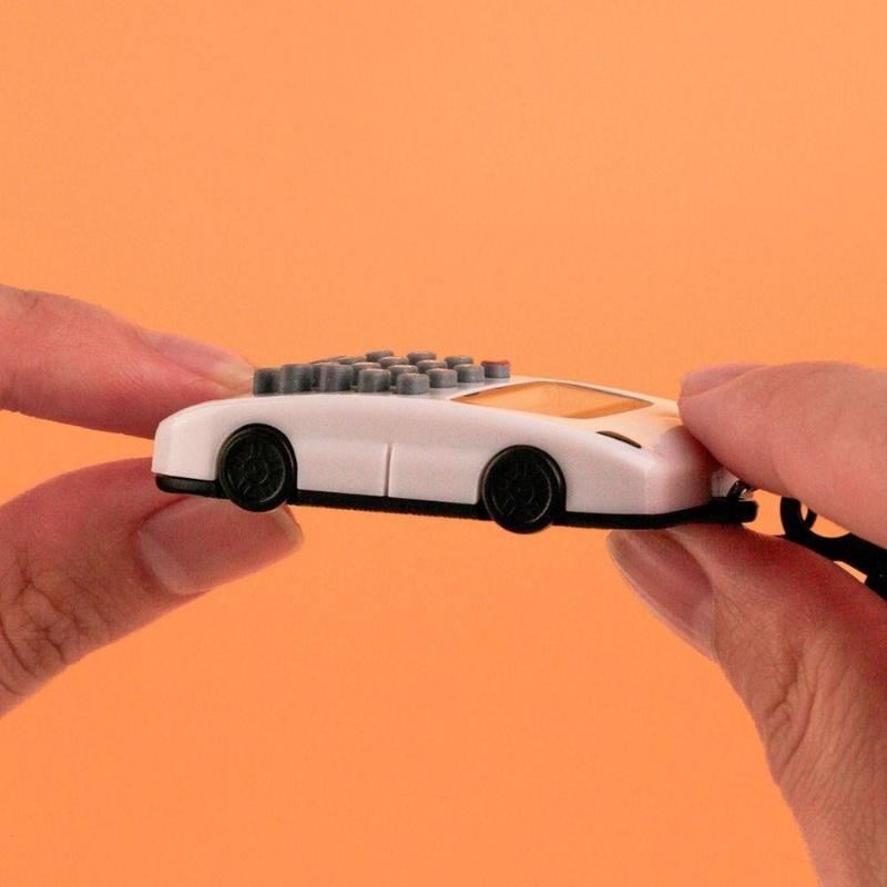 Mini Bilformet Bærbar Kalkulator Kompakt Design Avtakbar Nøkkelring For Studenter Kontorarbeidere Daglig Bruk