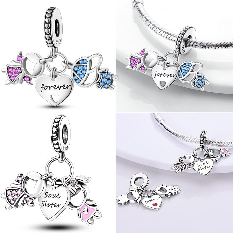 HOT Charms Beads 925 copper Pink Cat Paw Luminous Firefly Devil Eyes Alphabet Charm Fit Original Bracelet DIY Women Zircon Gift